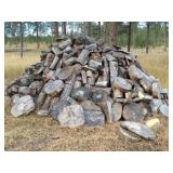 LARGE PILE OF CUT/SPLIT WOOD