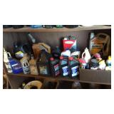 WD-40, BAR OIL, ENGINE OIL & MISC. SHOP FLUIDS