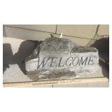 LIMESTONE ENGRAVED ï¿½WELCOMEï¿½ SIGN (14in.x22in.)
