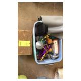 Lot of Exercise Equipment and wood Stool