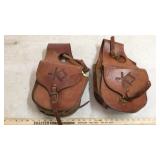 (2) LEATHER SADDLE BAGS