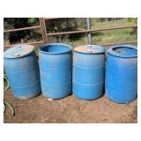 4 PLASTIC BARRELS