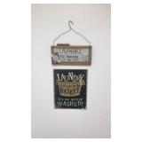 (4) SMALL LAUNDRY SIGNS (ATG)