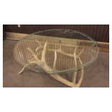 ELK ANTLER BASE COFFEE TABLE (48in.DIA)