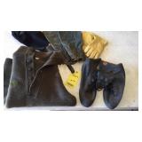 Wool Sweater,Leather Gloves,Rubber Boots,