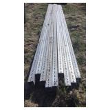 (9) 18ft.L 2 1/2in. SQUARE METAL SIGN/RACK POSTS