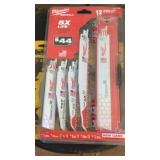 (5) 14in. METAL CHOP-SAW BLADES, SAWZALL & OTHERS
