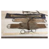 (3) WESTERN CINCHES & SNAFFLE BIT