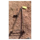VINTAGE TOOL, POST POUNDER, FEED BUCKET & SCRAP