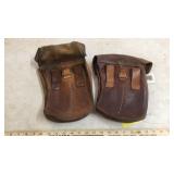(2) LEATHER MAGAZINE POUCHES