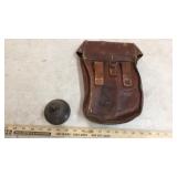 LEATHER MAGAZINE POUCH & BELL