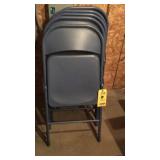 (5) METAL/PADDED FOLD-UP CHAIRS (ATG)
