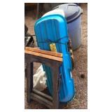SAW HORSES, SLED, GARBAGE CAN & MORE
