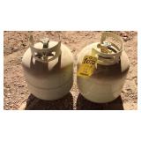 (2) FULL 20 POUND PROPANE BOTTLES