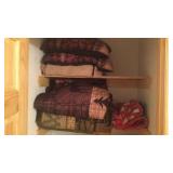 Moose print comforter, pillows & quilt & blanket