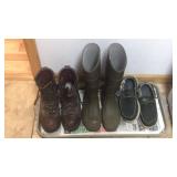 RUBBER BOOTS, HEY DUDES & THINSULATE BOOTS
