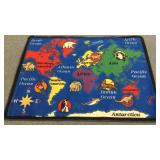 MAP RUG MEASURES 69" X 51" MAP RUG MEASURES 69" X 51"