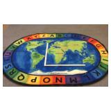 OVAL MAP RUG MEASURES 110"L X 81"W OVAL MAP RUG MEASURES 110"L X 81"W