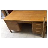 WOOD DESK MEASURES 60"L X 34"D X 31"T WOOD DESK MEASURES 60"L X 34"D X 31"T