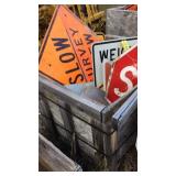 CRATE FULL OF SIGNS (ATG) CRATE FULL OF SIGNS (ATG)