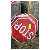 (2) PILES OF STOP AND YIELD SIGNS (2) PILES OF STOP AND YIELD SIGNS