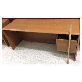 WOOD DESK MEASURES 71"L X  24"D X 30"T WOOD DESK MEASURES 71"L X  24"D X 30"T