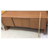 WOOD DESK MEASURES 66"L X 20"D X 30"T WOOD DESK MEASURES 66"L X 20"D X 30"T