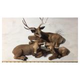 RESIN DEER FAMILY OF THREE RESIN DEER FAMILY OF THREE