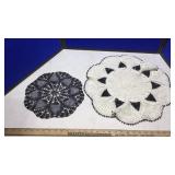 CROCHET/BEADED DOILIES (BLACK & WHITE) CROCHET/BEADED DOILIES (BLACK & WHITE)