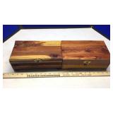 2- CEDER JEWELRY BOXES