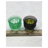 (2) SLAG GLASS CUPS (2) SLAG GLASS CUPS