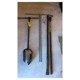 SHEET ROCK SQUAR, POST HOLE DIGGER & MISC. SHEET ROCK SQUAR, POST HOLE DIGGER & MISC.