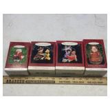 (4) KEEPSAKE CHRISTMAS ORNAMENTS (4) KEEPSAKE CHRISTMAS ORNAMENTS