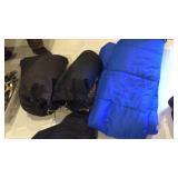 (3) SLEEPING BAGS & CUSHION (3) SLEEPING BAGS & CUSHION