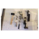 (3) HITCHES, RUBBER MALLET & HITCH PINS (3) HITCHES, RUBBER MALLET & HITCH PINS