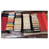 4- CASES 8 TRACK TAPES MOSTLY OLD COUNTRY