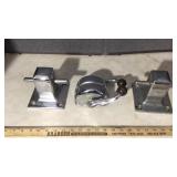 (2) BOAT CLEATS & MORSE DUAL LEVER BOAT THROTTLE