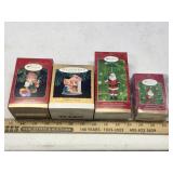 (4) CHRISTMAS KEEPSAKE ORNAMENTS (ATG) (4) CHRISTMAS KEEPSAKE ORNAMENTS (ATG)