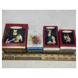 (4) KEEPSAKE CHRISTMAS ORNAMENTS (4) KEEPSAKE CHRISTMAS ORNAMENTS
