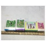 (4) HALLMARK CHRISTMAS ORNAMENTS (4) HALLMARK CHRISTMAS ORNAMENTS