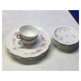 HAVILAND LIMOGES APPLE BLOSSOM PATTERN DISH SET HAVILAND LIMOGES APPLE BLOSSOM PATTERN DISH SET