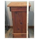 WOODEN PODIUM OR STAND AND PAINTING WOODEN PODIUM OR STAND AND PAINTING