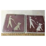 (2) METAL SIGNS (2) METAL SIGNS