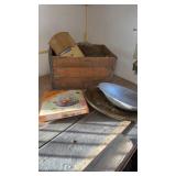 PLATTERS, FOOD TIER DISH & WOOD BOX