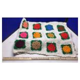2- HAND CROCHETED AFGANS/THROWS OLD