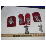 (6) AVON PEWTER CHRISTMAS ORNAMENTS (NOS) (6) AVON PEWTER CHRISTMAS ORNAMENTS (NOS)