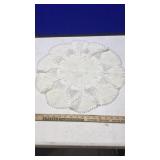 CROCHET/BEADED DOILIES (CLEAR & SEA GREEN) CROCHET/BEADED DOILIES (CLEAR & SEA GREEN)