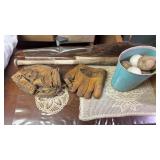 SPORTING ITEMS, BAT BALLS, GLOVES