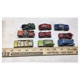 SMALL METAL TOY CARS & TRAILERS