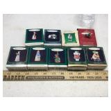 (9) CHRISTMAS KEEPSAKE ORNAMENTS (ATG) (9) CHRISTMAS KEEPSAKE ORNAMENTS (ATG)
